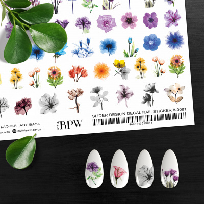 Гранд-слайдер Цветы микс (на светлый фон) из каталога Серия GRANDE, в интернет-магазине BPW.style