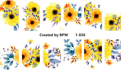 Слайдер-дизайн Желтые цветы из каталога Цветные на светлый фон, в интернет-магазине BPW.style