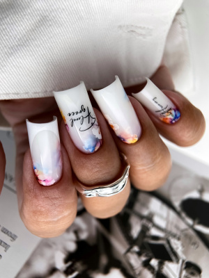 Слайдер-дизайн Цветы акварель надписи из каталога Цветные на любой фон, в интернет-магазине BPW.style