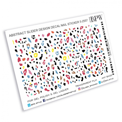 Слайдер-дизайн Цветной леопард из каталога Цветные на любой фон, в интернет-магазине BPW.style