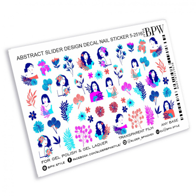 Слайдер-дизайн Девушки в цветах из каталога Цветные на любой фон, в интернет-магазине BPW.style