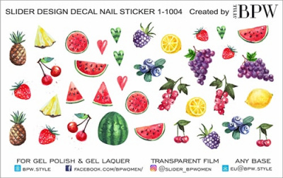 Слайдер-дизайн Фрукты из каталога Цветные на любой фон, в интернет-магазине BPW.style