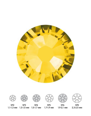 Стразы стеклянные MIX CITRINE (лимонный) №3 №4 №6 150 шт из каталога Стразы, в интернет-магазине BPW.style