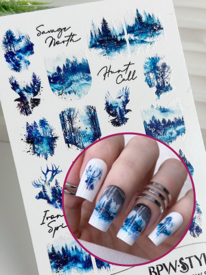 Слайдер-дизайн SPARKLE Зимний лес с серебром из каталога Слайдеры SPARKLE, в интернет-магазине BPW.style