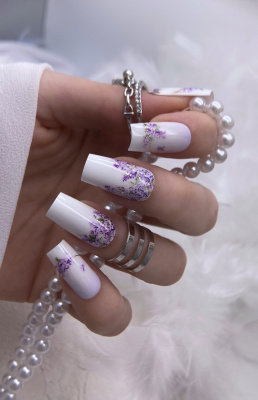 Слайдер-дизайн SPARKLE Сирень френч золото из каталога Слайдеры SPARKLE, в интернет-магазине BPW.style