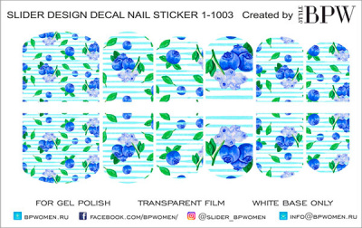 Слайдер-дизайн Черника из каталога Цветные на светлый фон, в интернет-магазине BPW.style