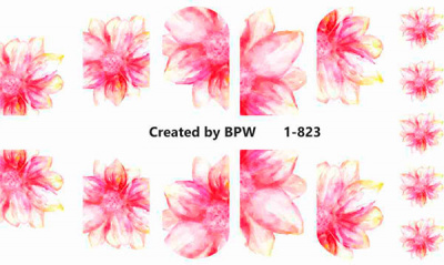 Слайдер-дизайн Акварельный цветок из каталога Цветные на светлый фон, в интернет-магазине BPW.style