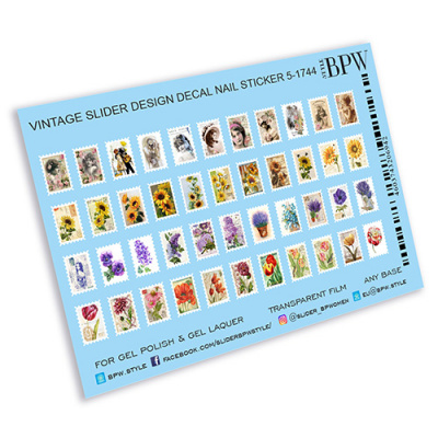 Слайдер-дизайн  Винтажные марки из каталога Цветные на любой фон, в интернет-магазине BPW.style