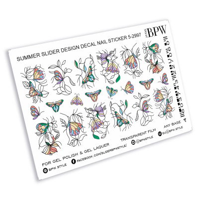 Слайдер-дизайн Бабочки (черный узор) из каталога Цветные на любой фон, в интернет-магазине BPW.style