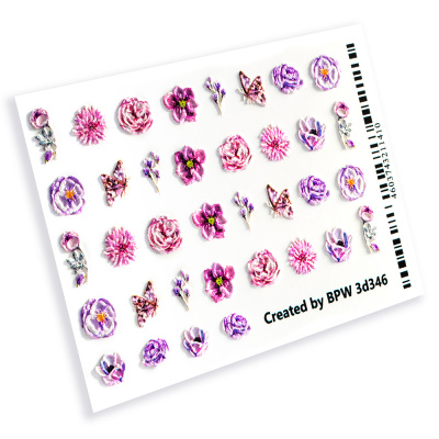 Слайдер-дизайн 3D Сиреневые цветы из каталога 3D слайдеры, в интернет-магазине BPW.style