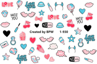 Слайдер-дизайн Love микс из каталога Цветные на любой фон, в интернет-магазине BPW.style
