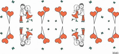 Слайдер-дизайн Пара с сердечками из каталога Цветные на светлый фон, в интернет-магазине BPW.style