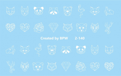 Слайдер-дизайн Белые животные из каталога Цветные на любой фон, в интернет-магазине BPW.style