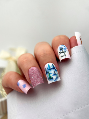 Слайдер-дизайн Новый год снеговики из каталога Цветные на любой фон, в интернет-магазине BPW.style