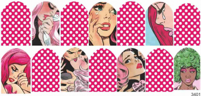 Слайдер-дизайн Розовый Pop Art из каталога Цветные на светлый фон, в интернет-магазине BPW.style