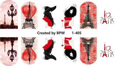 Слайдер-дизайн Романтика в Париже из каталога Цветные на светлый фон, в интернет-магазине BPW.style