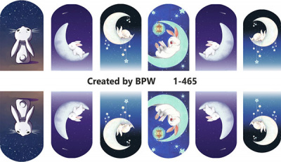 Слайдер-дизайн Зайчик на луне из каталога Цветные на светлый фон, в интернет-магазине BPW.style