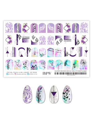 Гранд-слайдер Фиолетовый с графикой и вензелями из каталога Серия GRANDE, в интернет-магазине BPW.style
