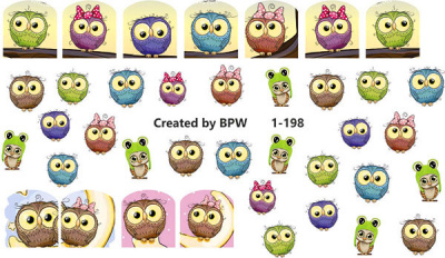 Слайдер-дизайн Маленькие совы из каталога Цветные на светлый фон, в интернет-магазине BPW.style