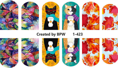 Слайдер-дизайн Осенние котики из каталога Цветные на светлый фон, в интернет-магазине BPW.style
