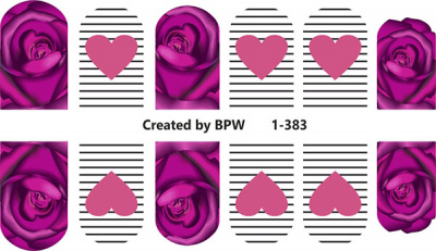Слайдер-дизайн Сердечки и розы из каталога Цветные на светлый фон, в интернет-магазине BPW.style