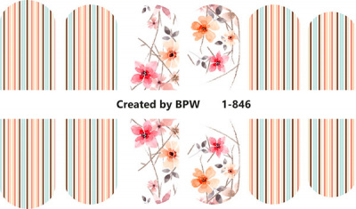 Слайдер-дизайн Полоски и цветы из каталога Цветные на светлый фон, в интернет-магазине BPW.style