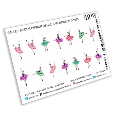 Слайдер-дизайн Балерины весна из каталога Слайдер дизайн для ногтей, в интернет-магазине BPW.style