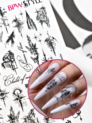 Слайдер-дизайн Кресты Готика castle core из каталога Цветные на любой фон, в интернет-магазине BPW.style