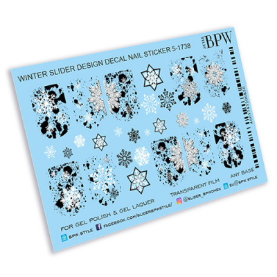 Слайдер-дизайн  Снежинки на черном из каталога Цветные на любой фон, в интернет-магазине BPW.style