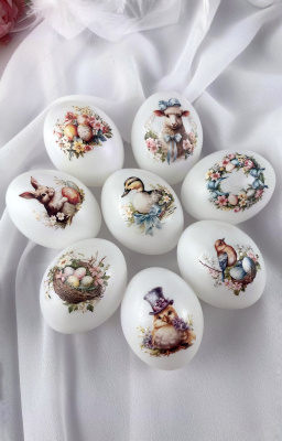 Наклейки переводные для свечей и декора Пасха из каталога Наклейки декупажные для декора свечей, яиц, изделий из гипса, в интернет-магазине BPW.style