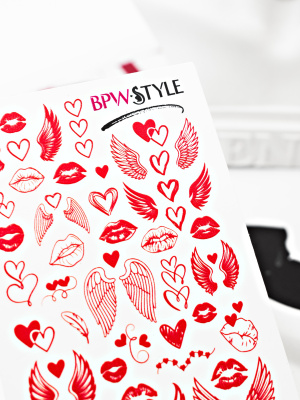 Слайдер-дизайн Крылья ангелов красные из каталога Цветные на любой фон, в интернет-магазине BPW.style