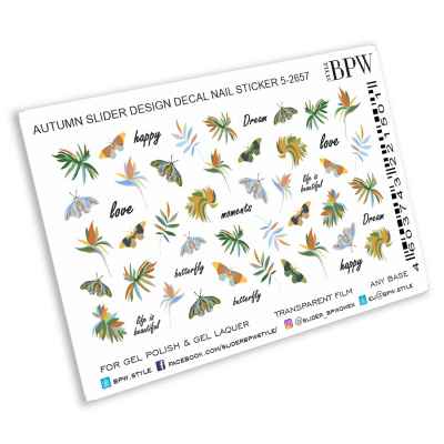 Слайдер-дизайн Осенние бабочки из каталога Цветные на любой фон, в интернет-магазине BPW.style