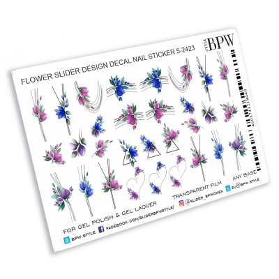 Слайдер-дизайн Микс цветы и паутинка из каталога Цветные на любой фон, в интернет-магазине BPW.style