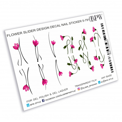Слайдер-дизайн Розовые цветы из каталога Цветные на любой фон, в интернет-магазине BPW.style