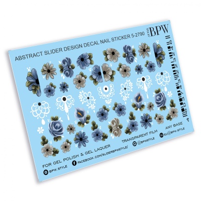 Слайдер-дизайн Цветы стилизация из каталога Цветные на любой фон, в интернет-магазине BPW.style