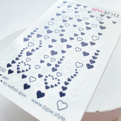 Слайдер-дизайн Черно-белые сердечки из каталога Цветные на любой фон, в интернет-магазине BPW.style