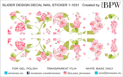 Слайдер-дизайн Розовые цветы из каталога Цветные на светлый фон, в интернет-магазине BPW.style