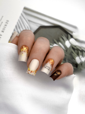 Слайдер-дизайн SPARKLE Осень лунки с золотом из каталога Слайдеры SPARKLE, в интернет-магазине BPW.style