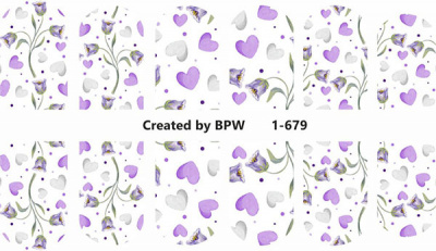 Слайдер-дизайн Фиолетовые сердечки из каталога Цветные на светлый фон, в интернет-магазине BPW.style