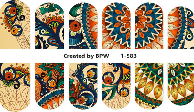 Слайдер-дизайн Этнический из каталога Цветные на светлый фон, в интернет-магазине BPW.style