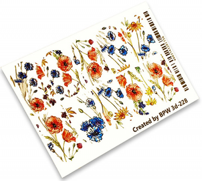 Слайдер-дизайн 3d glass Полевые цветы из каталога Новинки Весна/Лето, в интернет-магазине BPW.style