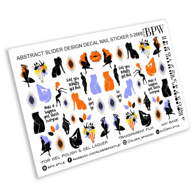 Слайдер-дизайн Shock girl из каталога Цветные на любой фон, в интернет-магазине BPW.style