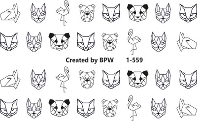 Слайдер-дизайн Животные из каталога Цветные на светлый фон, в интернет-магазине BPW.style