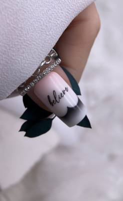 Слайдер-дизайн Цветной френч белый+черный уголок 6 из каталога Цветные на любой фон, в интернет-магазине BPW.style