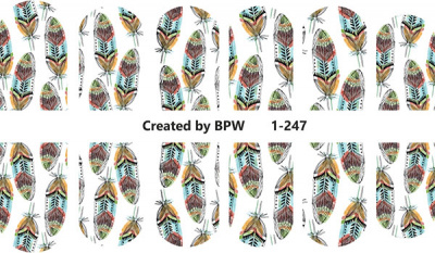 Слайдер-дизайн Перья из каталога Цветные на светлый фон, в интернет-магазине BPW.style