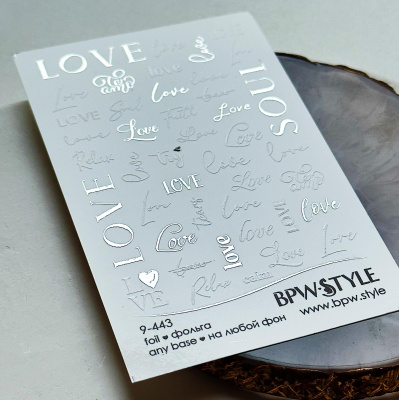 Слайдер-дизайн SPARKLE Love серебро из каталога Слайдеры SPARKLE, в интернет-магазине BPW.style
