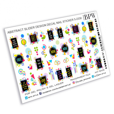 Слайдер-дизайн Абстрактный с надписями из каталога Цветные на любой фон, в интернет-магазине BPW.style