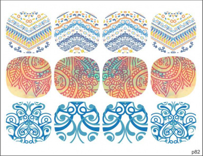 Слайдер-дизайн Орнаменты из каталога Цветные на светлый фон, в интернет-магазине BPW.style