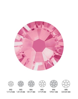 Стразы стеклянные MIX ROSE (розовый) №3 №4 №6 150 шт из каталога Стразы, в интернет-магазине BPW.style