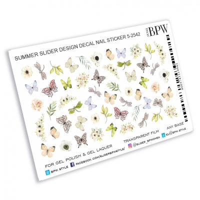 Слайдер-дизайн Желтые бабочки и цветы из каталога Цветные на любой фон, в интернет-магазине BPW.style